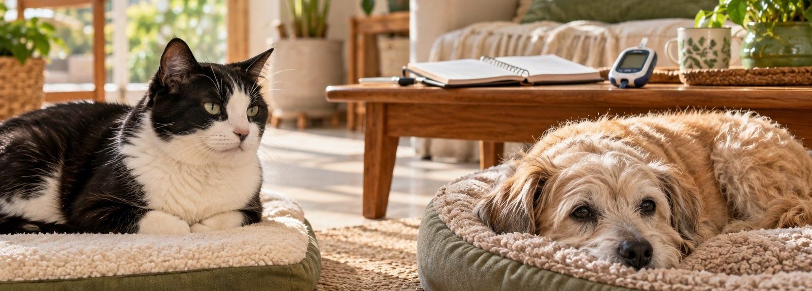 Diabetes em cães e gatos idosos