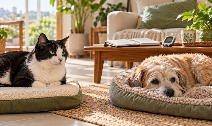 Diabetes em cães e gatos idosos